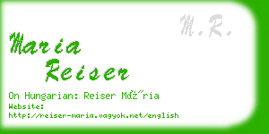 maria reiser business card